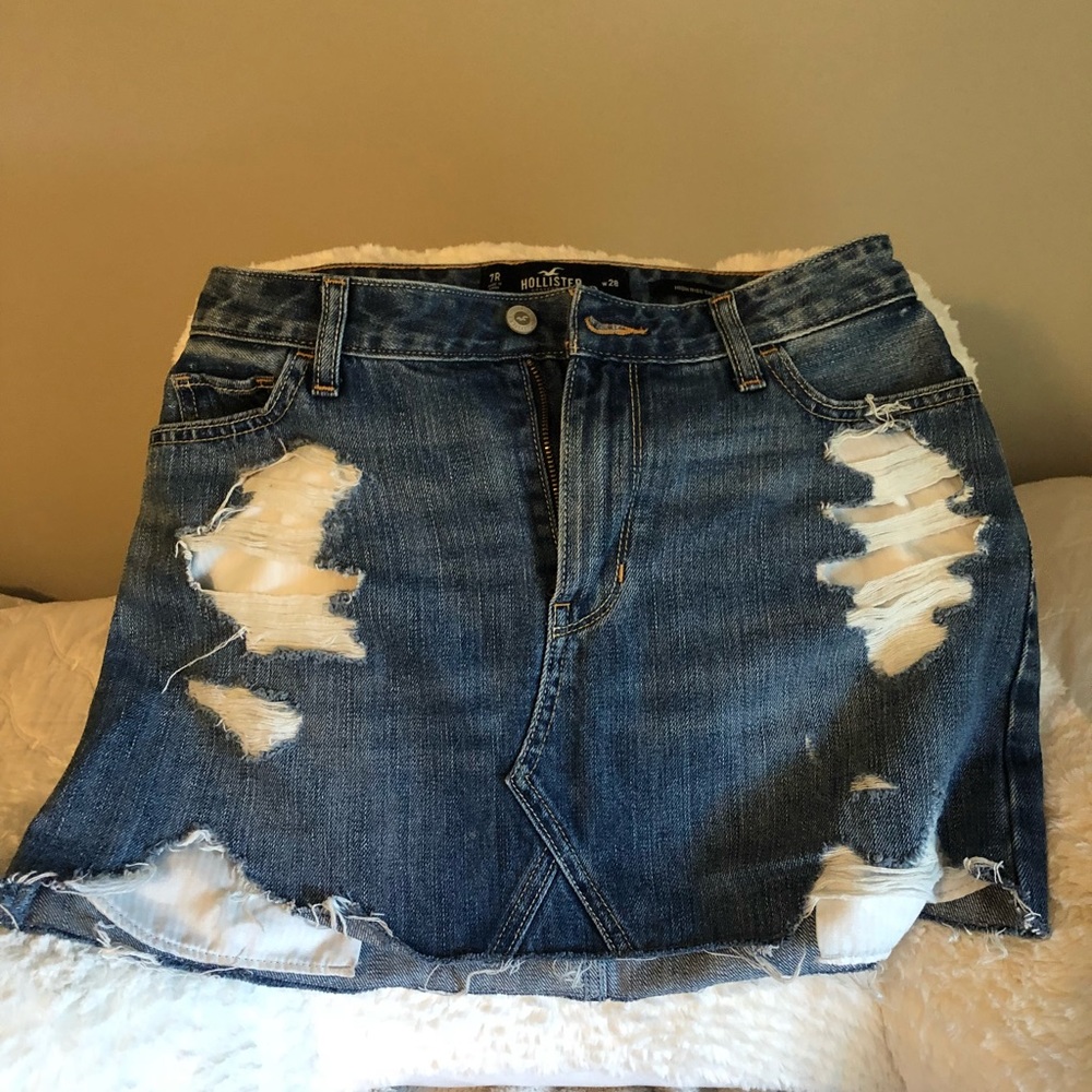 Hollister jean skirt